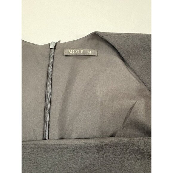 Motf Rhinestone Belt Black Square Neck Dress Size M - Picture 8 of 10